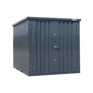 Anthrazitfarbener demontierbarer Container 3×2 m – mit Doppeltür
