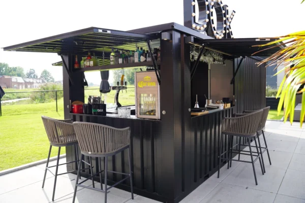XL 4×3 Meter Demontierbarer Barcontainer Blau RAL 5015 – Bild 2