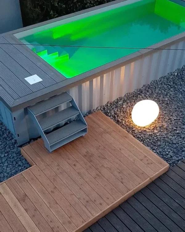 20ft Vorgefertigter Schiffscontainer-Außenpool – Bild 3