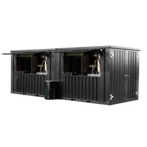 Demontierbarer Barcontainer 8×2 Meter XL Schwarz RAL 9005