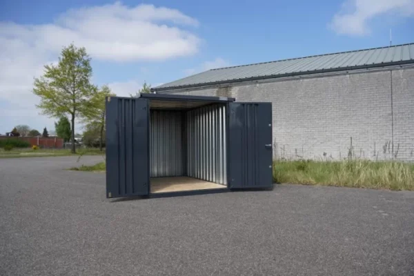 Anthrazitfarbener demontierbarer Container 3×2 m – mit Doppeltür – Bild 2