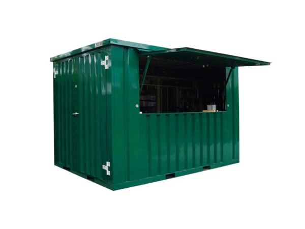 XL 3×2 m demontierbarer Barcontainer Grün RAL 6016 – Bild 2