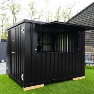 XL 4×3 Meter Demontierbarer Barcontainer Grün RAL 6005