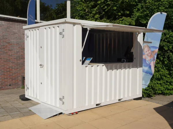 Demontierbarer Barcontainer 4×2m XL Weiß RAL 9016 – Bild 2