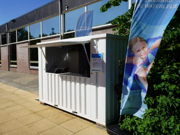 XL Demontierbarer Barcontainer 3×2 Meter Weiß RAL 9016 – Bild 4