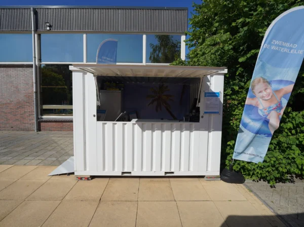 Demontierbarer Barcontainer 4×2m XL Weiß RAL 9016 – Bild 5