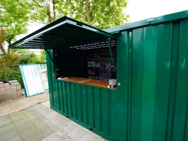 XL 3×2 m demontierbarer Barcontainer Grün RAL 6016 – Bild 7