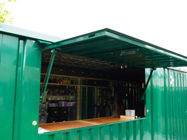XL 3×2 m demontierbarer Barcontainer Grün RAL 6016 – Bild 9