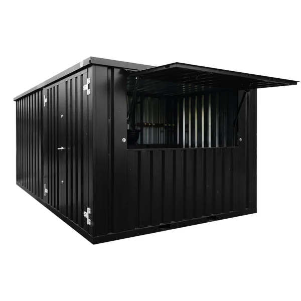XL 4×3 Meter Schwarz RAL 9005 Zerlegbarer Barcontainer – Bild 5