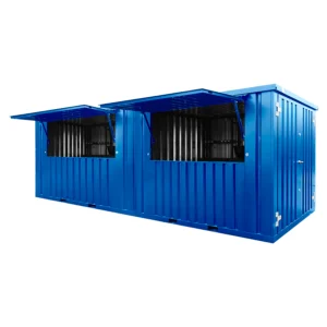 Abnehmbarer Barcontainer 6×2 Meter XL Blau RAL 5015