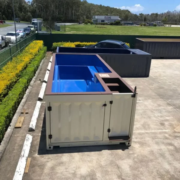 40ft Outdoor-Schiffscontainerpool, mobiler vorgefertigter modifizierter Containerpool – Bild 2