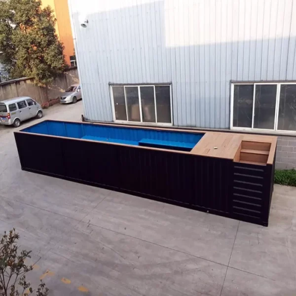 40ft Outdoor-Schiffscontainerpool, mobiler vorgefertigter modifizierter Containerpool – Bild 4