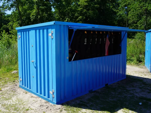 XL 3x2m Demontierbarer Barcontainer Blau RAL 5015 – Bild 2