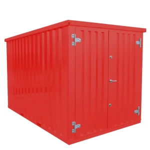10-Fuß roter Container 3 × 2 m – mit Doppeltür an der 2-m-Seite