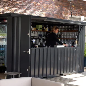 XL 4×3 Meter Schwarz RAL 9005 Zerlegbarer Barcontainer