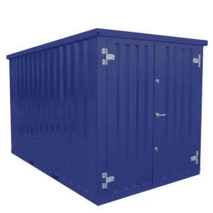 10-Fuß blauer Container 3 × 2 m – mit Doppeltür an der 2-m-Seite
