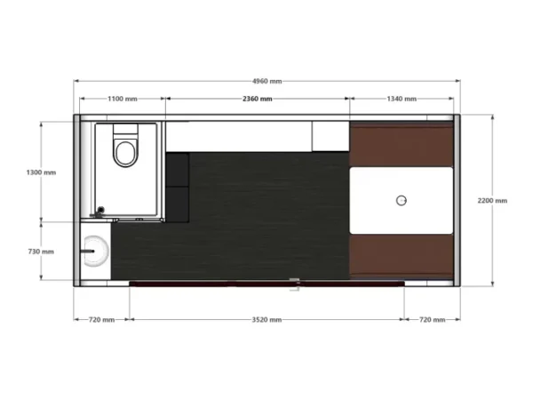 Eco 5000 B Tiny House / Werkstatt / Büro – Bild 10